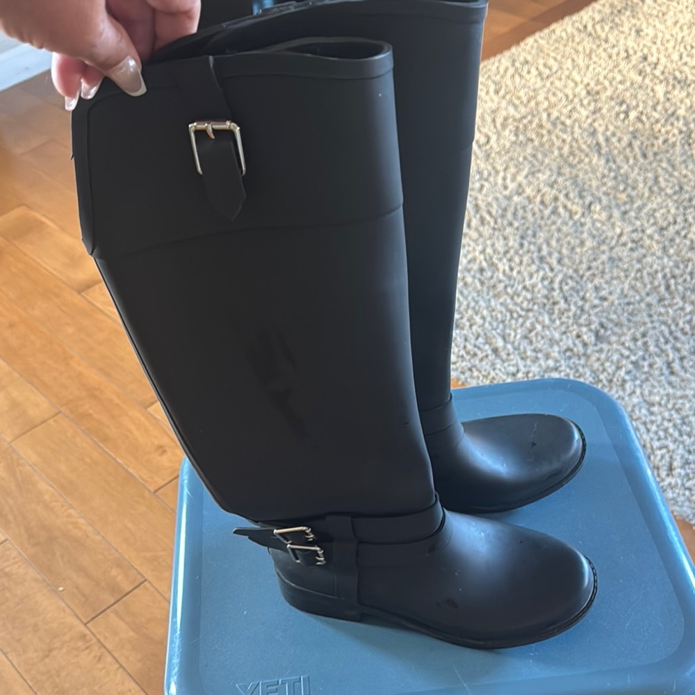 INC International Concepts Black Winter & Rain Boots
